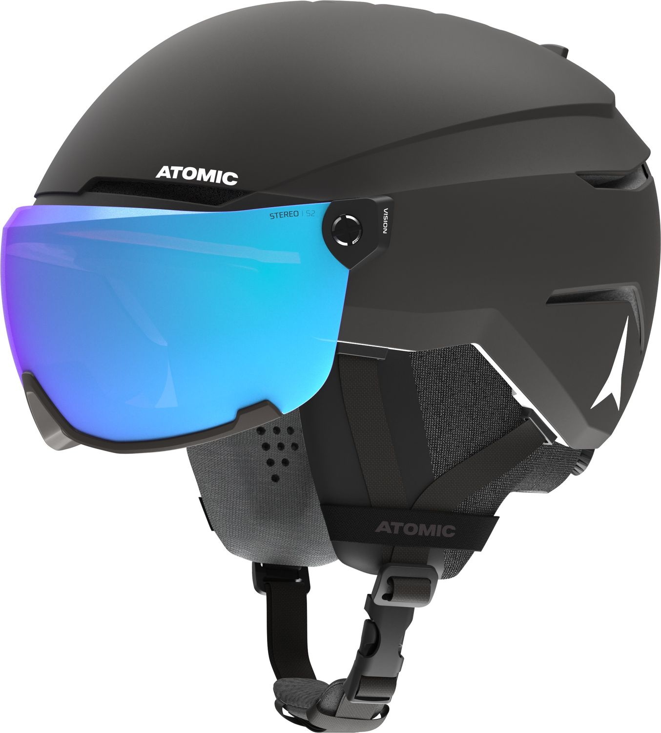 MAIN IMAGE OF ATOMIC UNISEX SAVOR VISOR STEREO HELMET IN BLACK LARGE WITH INCREASED PROTECTION AND …