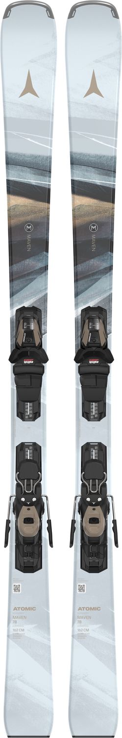 MAIN IMAGE OF ATOMIC UNISEX MAVEN 78 + M 10 GW DOWNHILL SKIS IN LIGHT BLUE/BLUE/TAN 138 WITH STABIL…