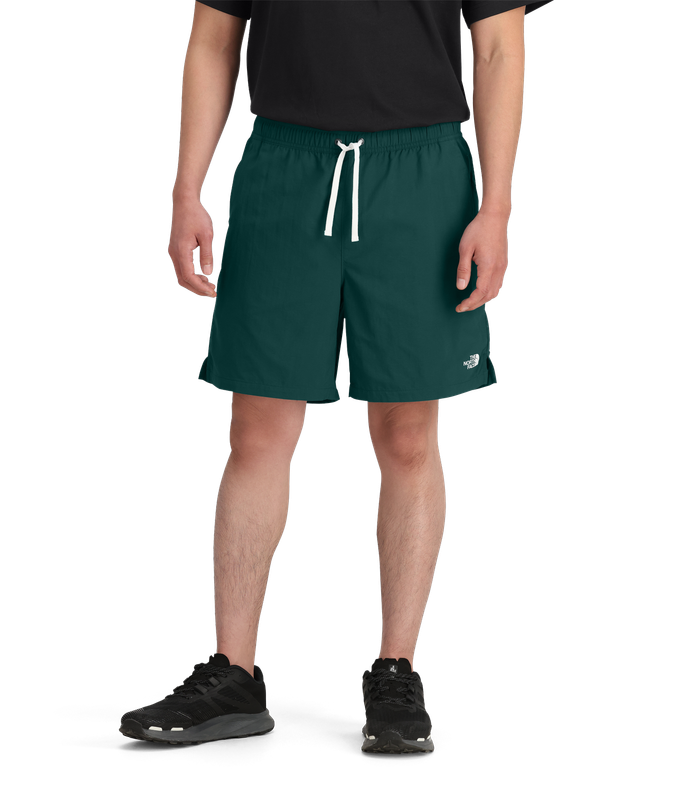 FRONT VIEW OF THE NORTH FACE MENS ACTION 2.0 SHORT WITH DROP-IN BACK POCKET AND WICKS MOISTURE