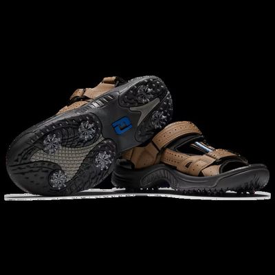 Men's golf sandals feature comfortable, adjustable straps, breathable materials, and excellent traction for the course.