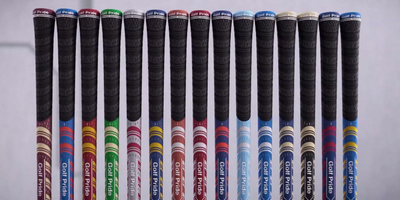 The grips come in various colors and textures, designed to enhance comfort and control during a golf swing.