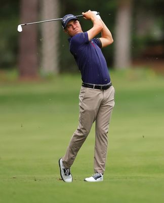 Men's golf apparel includes moisture-wicking tops and bottoms with UV protection and stretchable fabrics for comfort.