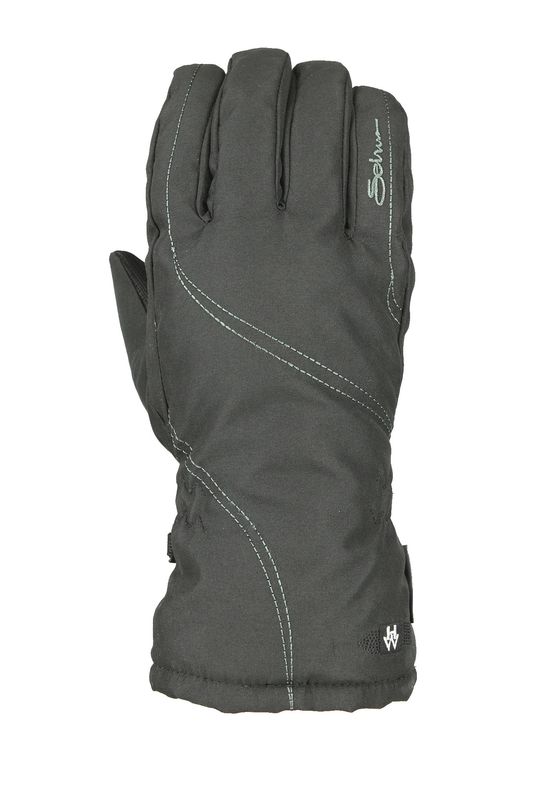 BACK OF HAND VIEW OF SEIRUS WOMENS HEATWAVE™ MSBEHAVE™ GLOVE FEATURES WATERPROOF INSERT AND WARM HE…