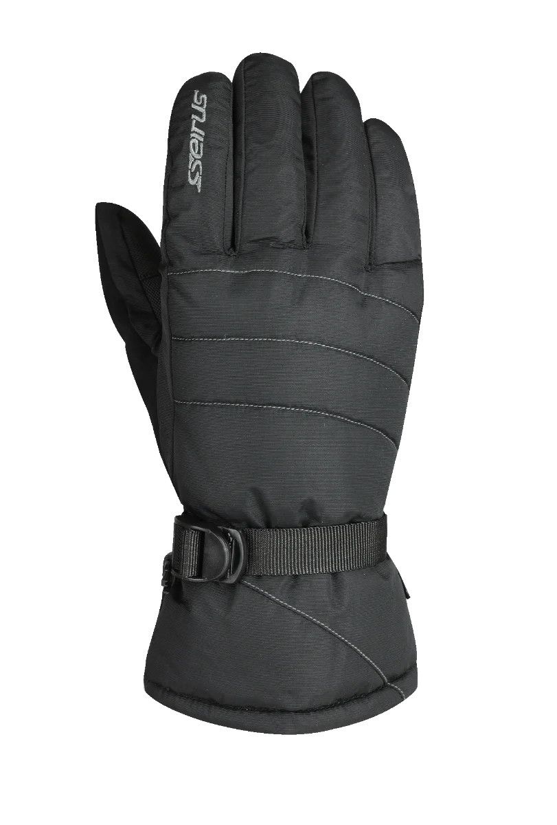 MAIN IMAGE OF SEIRUS MENS STITCH™ GLOVE IN BLACK SMALL WITH WATERPROOF INSERT AND HEATLOCK PREMIUM …