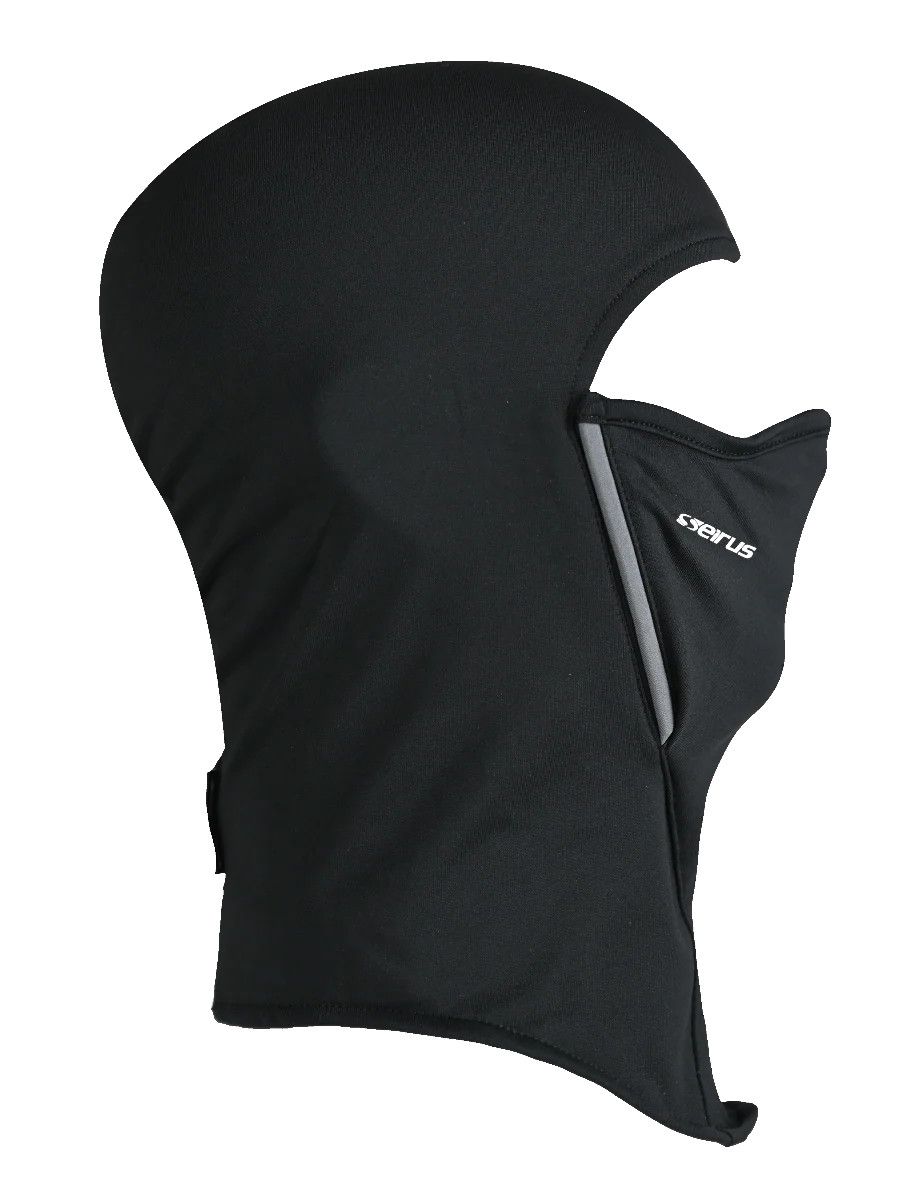 SIDE VIEW OF SEIRUS UNISEX MAGNEMASK™ BALACLAVA FEATURES WARM PERFORMANCE FLEECE AND COMFORTABLE MA…