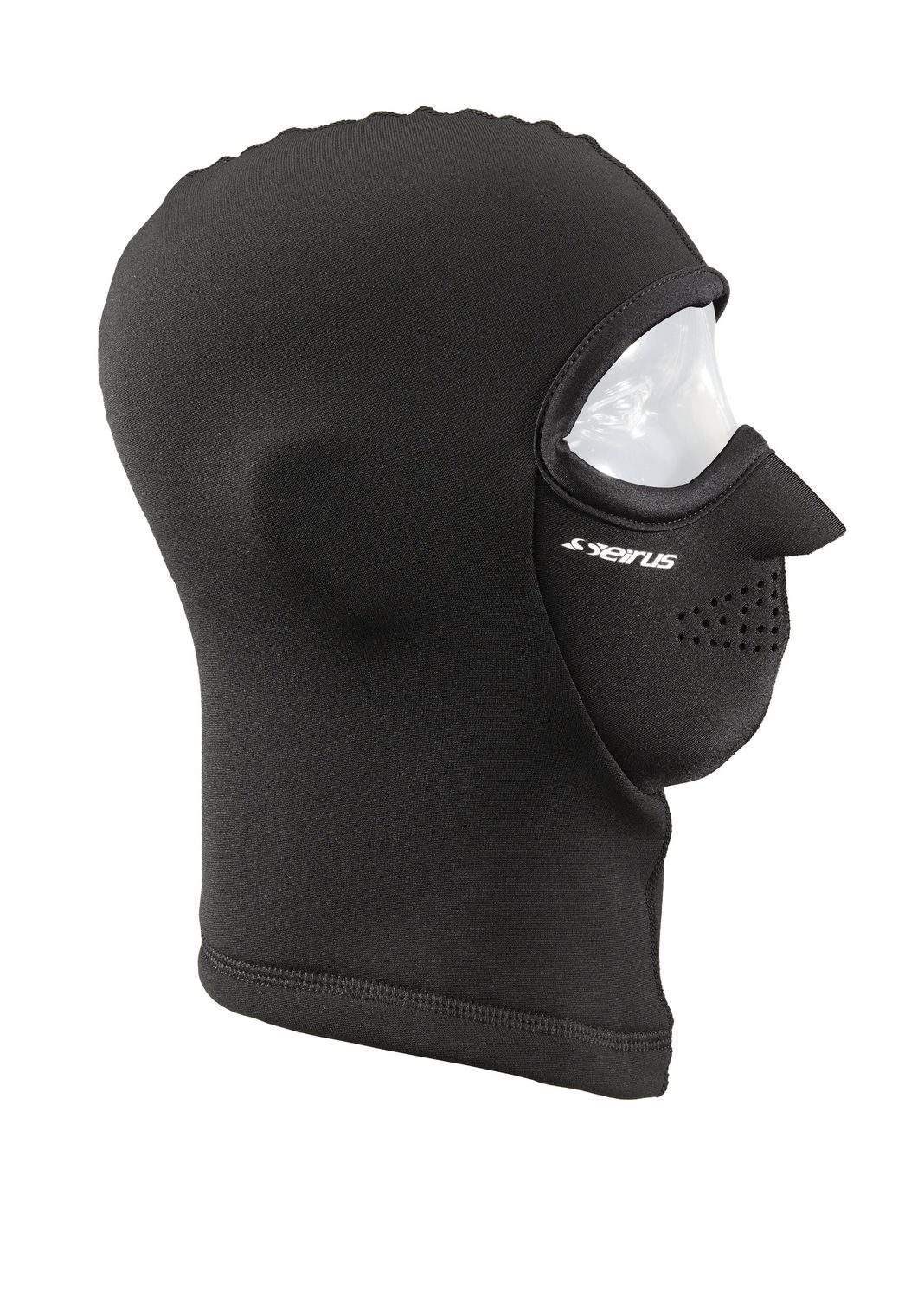 SIDE VIEW OF SEIRUS YOUTH COMBO MICRO HEADLINER® WINTER HAT FEATURES 4-WAY STRETCH AND BLOCKS WIND …