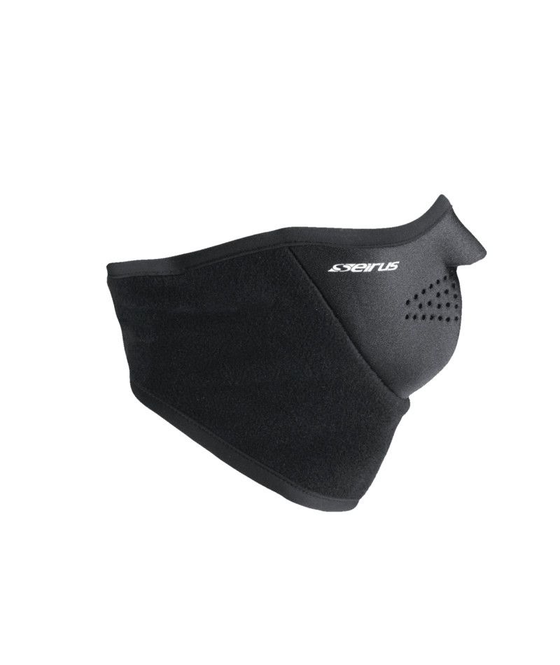 SIDE VIEW OF SEIRUS YOUTH NEOFLEECE® COMBO SCARF™ FACE MASK FEATURES ADJUSTABLE VELCRO CLOSURE AND …