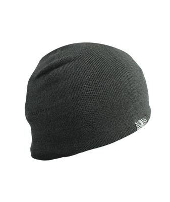 SIDE VIEW OF SEIRUS UNISEX HEATWAVE™ STEEPLE™ BEANIE FEATURES HEAT REFLECTIVE LINING FOR WARMTH AND…
