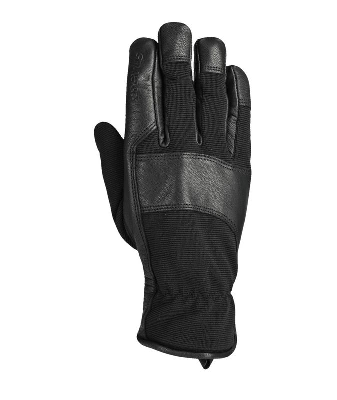 BACK OF HAND VIEW OF SEIRUS UNISEX HEATWAVE™ MTN OPS™ GLOVE FEATURES RUGGED LEATHER AND DUAL HEATIN…