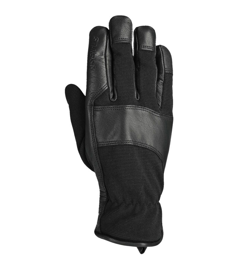 MAIN IMAGE OF SEIRUS UNISEX HEATWAVE™ MTN OPS™ GLOVE IN BLACK SMALL WITH RUGGED LEATHER AND DUAL HE…