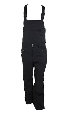 FRONT VIEW OF TURBINE MENS MISSION II TECHNICAL BIB SNOW PANT FEATURES STRETCH FABRIC AND DURABLE W…