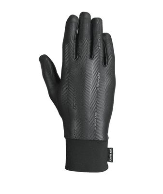BACK OF HAND VIEW OF SEIRUS UNISEX HEATWAVE™ ST™ LINER GLOVE FEATURES TOUCHSCREEN COMPATIBILITY AND…