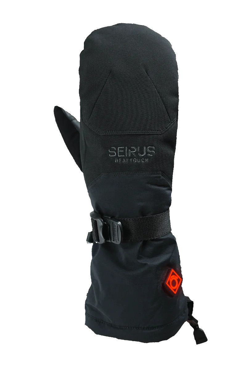 MAIN IMAGE OF SEIRUS MENS HEAT TOUCH™ ST ATLAS™ MITTEN IN BLACK MEDIUM WITH HEATED RECHARGEABLE BAT…