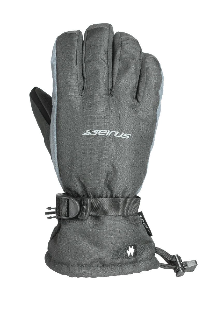 MAIN IMAGE OF SEIRUS UNISEX HEATWAVE™ ACCEL™ GLOVE IN BLACK/CHARCOAL SMALL WITH WATERPROOF INSERT A…