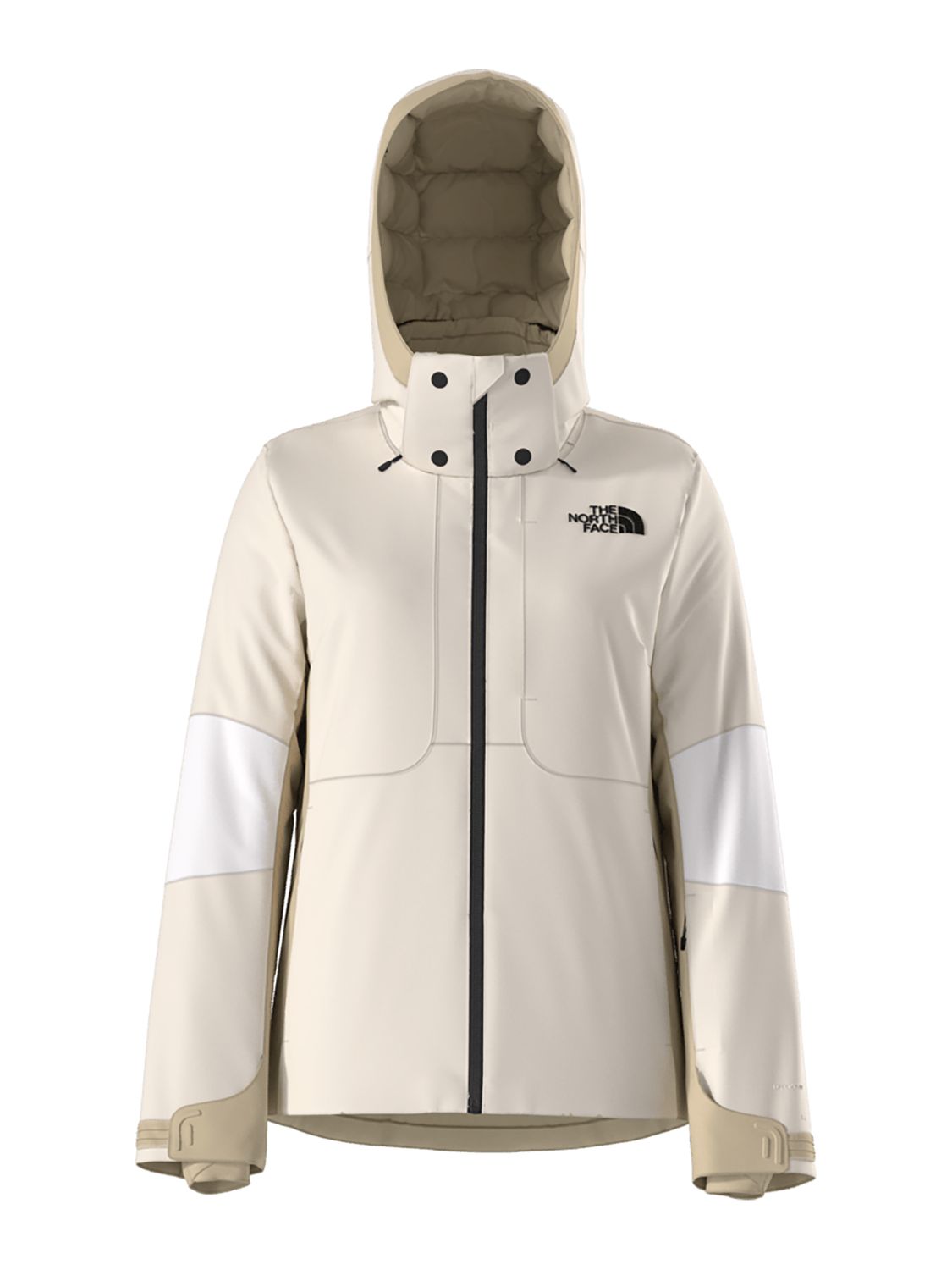 THE NORTH FACE WOMENS LENADO WINTER JACKET 25, Color: WHITE DUNE/GRAVEL/KHAKI STONE, Size: XS