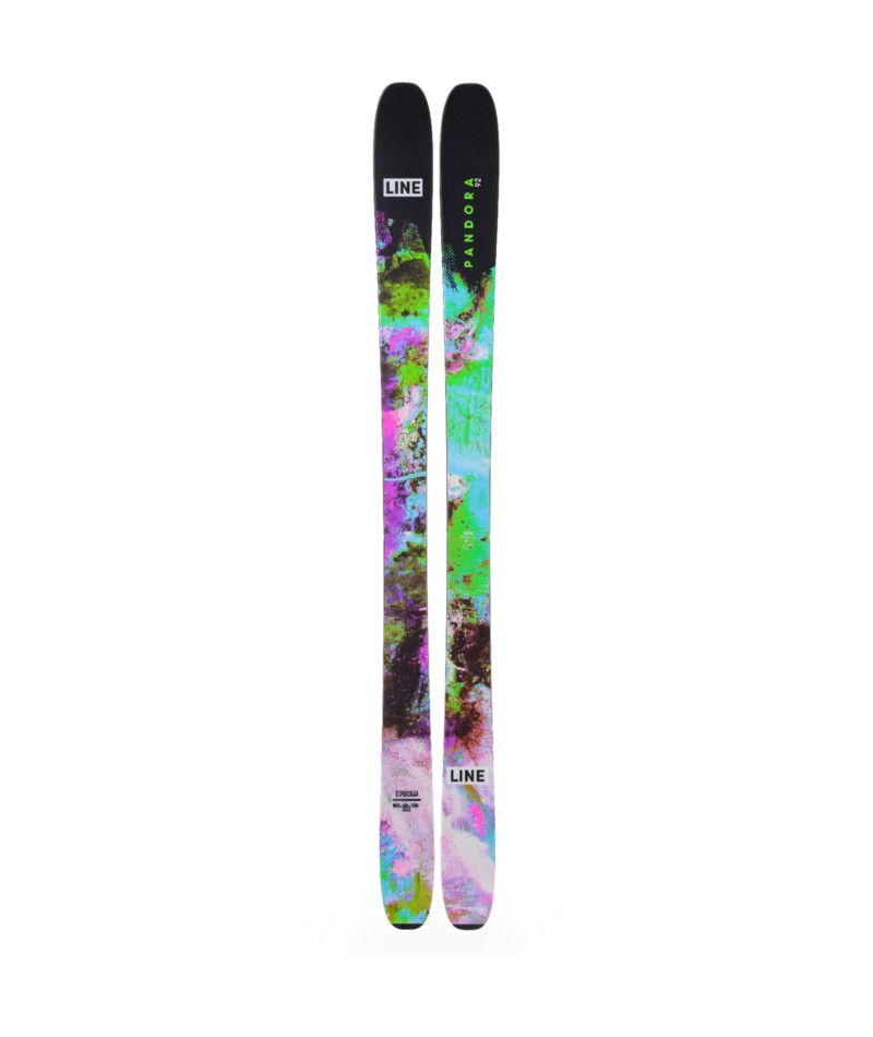 LINE UNISEX PANDORA 92 DOWNHILL SKIS 25, Color: BLACK/MULTI, Size: 161