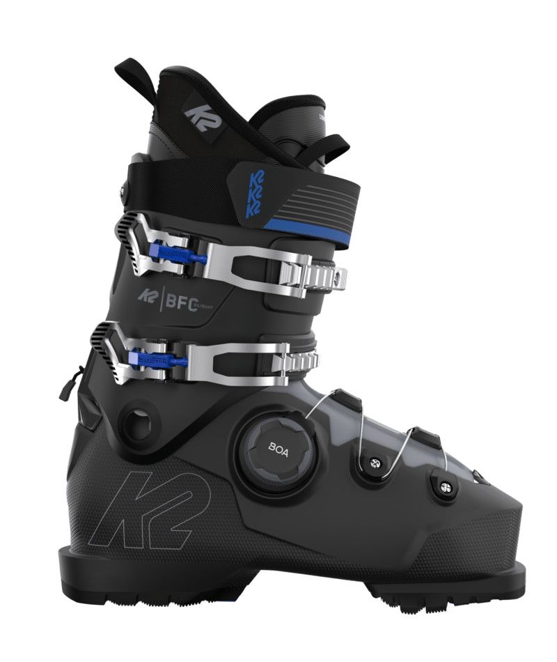 K2 MENS BFC RX BOA DOWNHILL SKI BOOT 26, Color: BLACK/SILVER/BLUE, Size: 26.5
