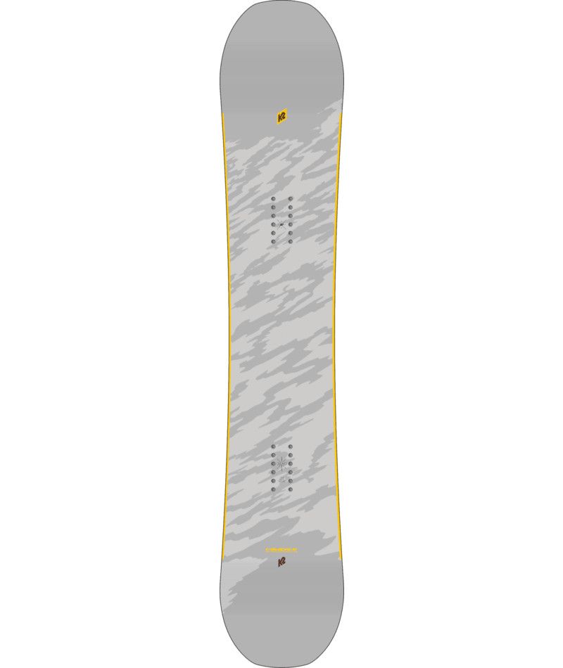 K2 MENS GATEWAY POP SNOWBOARD 25, Color: LIGHT GREY/WHITE/YELLOW, Size: 153