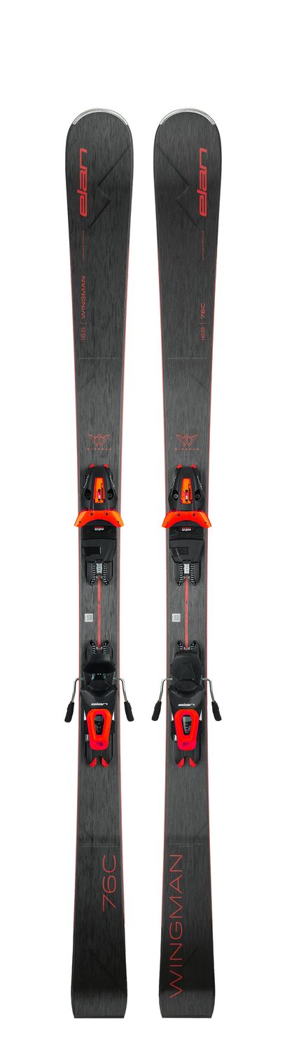ELAN MENS WINGMAN 76 C POWER SHIFT W/ EL10.0 DOWNHILL SKIS, Color: BLACK/RED, Size: 160