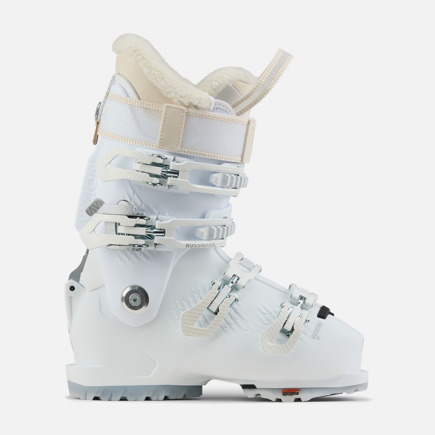 ROSSIGNOL WOMENS VIZION 4B 80 W GW DOWNHILL SKI BOOT 26, Color: WHITE, Size: 24.5