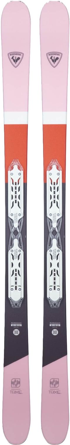 ROSSIGNOL WOMENS TRIXIE W W/XP10 GW DOWNHILL SKIS 25, Color: PINK/WHITE/RED/BLACK, Size: 148