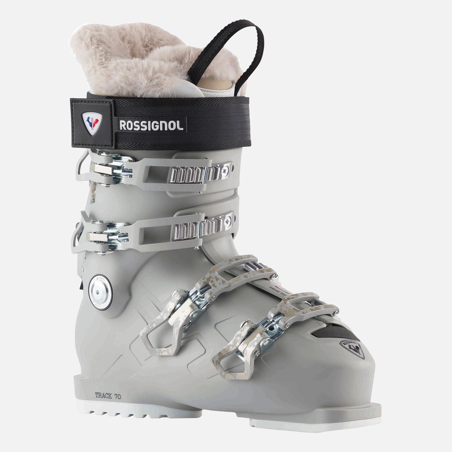 ROSSIGNOL WOMENS TRACK 70 DOWNHILL SKI BOOT 27, Color: CLOUD GREY, Size: 24.5
