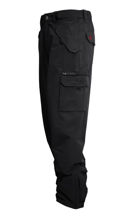 TURBINE MENS FDGB SNOW PANT 26, Color: BLACK, Size: SMALL, Length: SHORT