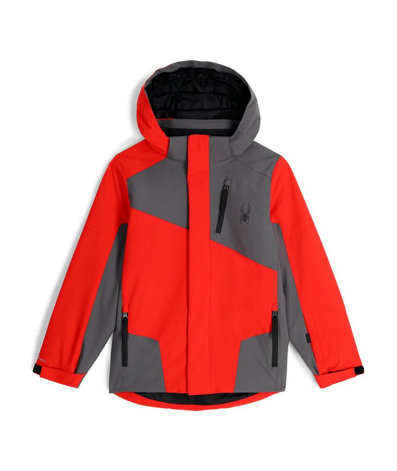 SPYDER YOUTH BOYS TURNER WINTER JACKET 25, Color: VOLCANO, Size: XS