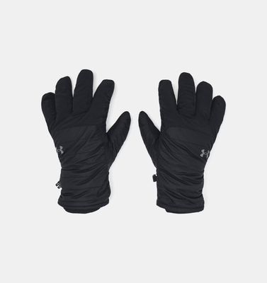 FRONT VIEW OF UNDER ARMOUR MENS STORM INSULATED GLOVE FEATURES TOUCHSCREEN COMPATIBILITY AND WARM I…