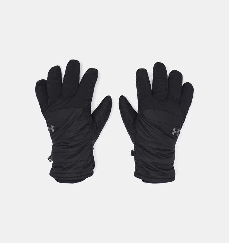 FRONT VIEW OF UNDER ARMOUR MENS STORM INSULATED GLOVE FEATURES TOUCHSCREEN COMPATIBILITY AND WARM I…