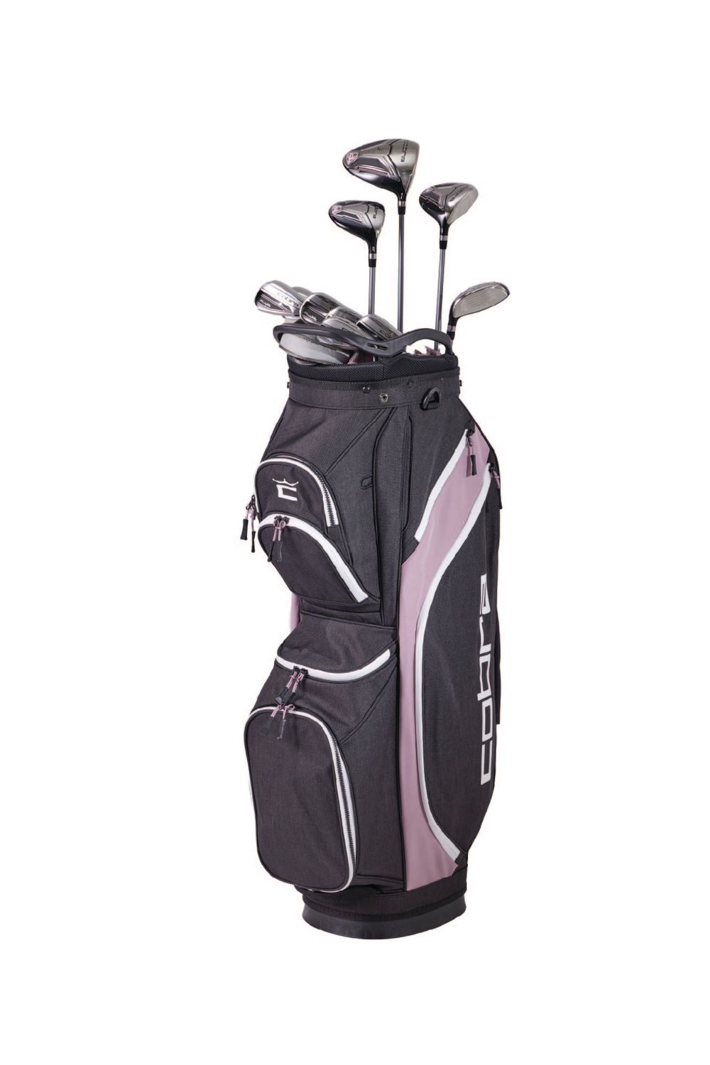 COBRA WOMENS FLYX2 12-PIECE CART BAG BOX SET, Hand: RIGHT, Shaft: LADIES GRAPHITE, Color: PINK/BLACK