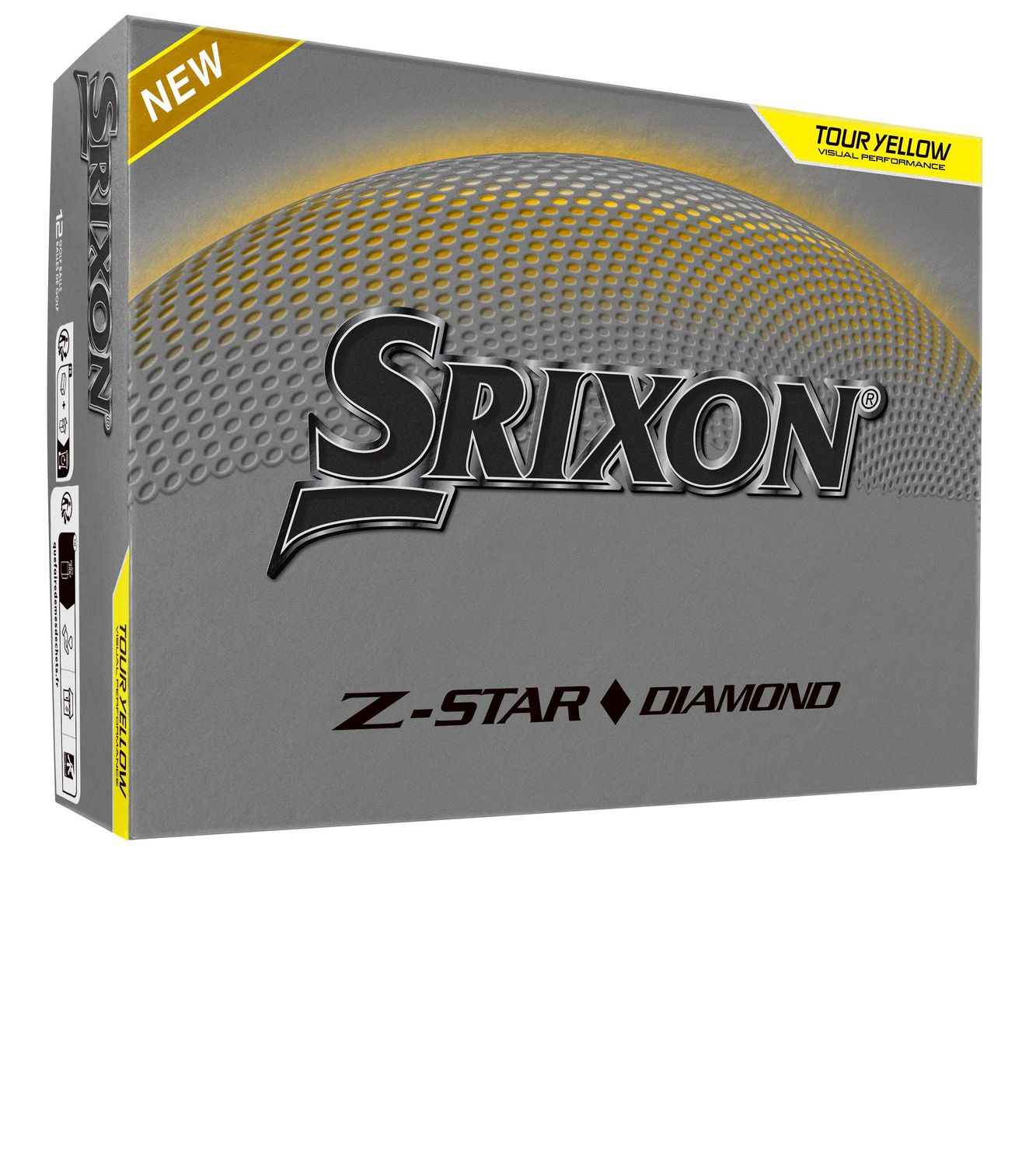 SRIXON UNISEX Z-STAR DIAMOND GOLF BALL 26, Color: YELLOW, Size: DOZEN