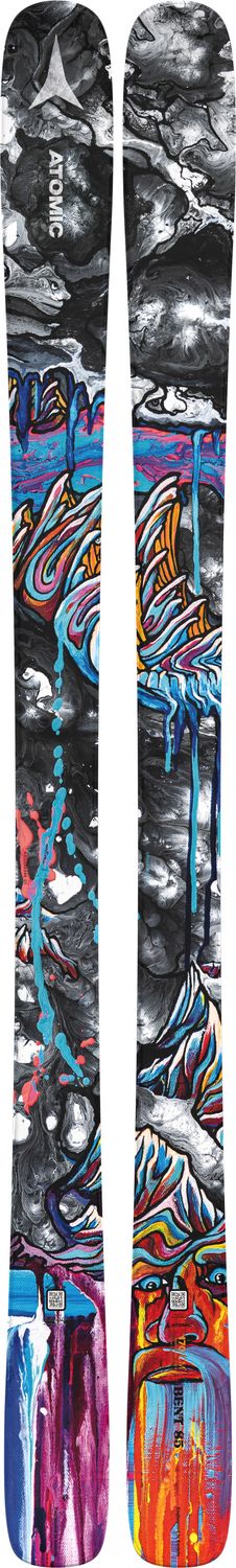 ATOMIC UNISEX N BENT 85 DOWNHILL SKIS 25, Color: GREY METALLIC/BLUE, Size: 165