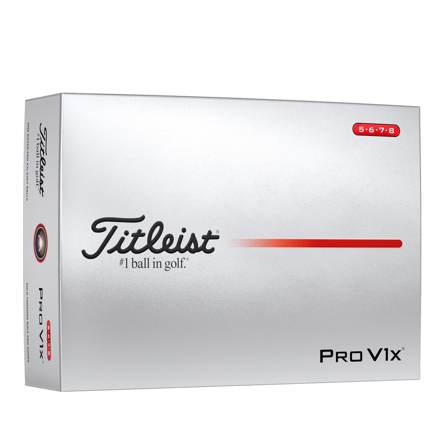 TITLEIST UNISEX PRO V1X HIGH NUMBER GOLF BALL 26, Color: WHITE, Size: DOZEN