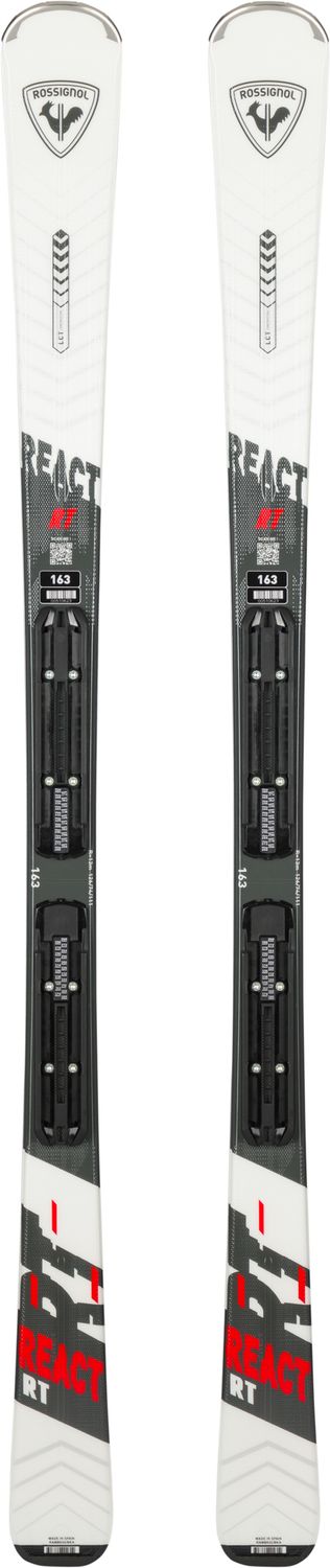 ROSSIGNOL MENS REACT RT XPRESS DOWNHILL SKIS 25, Color: WHITE/GREY/RED, Size: 170