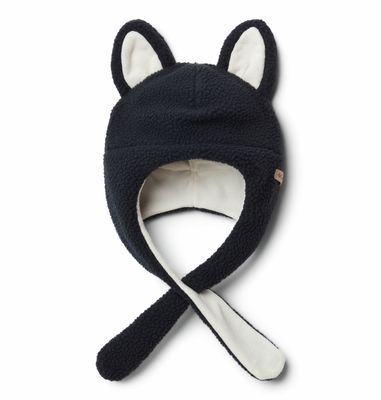 FRONT VIEW OF COLUMBIA YOUTH TODDLER TINY ANIMAL™ BEANIE II WINTER HAT FEATURES PLUSH SHERPA AND WA…