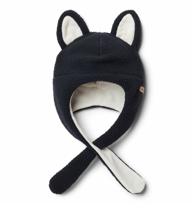 FRONT VIEW OF COLUMBIA YOUTH TODDLER TINY ANIMAL™ BEANIE II WINTER HAT FEATURES PLUSH SHERPA AND WA…