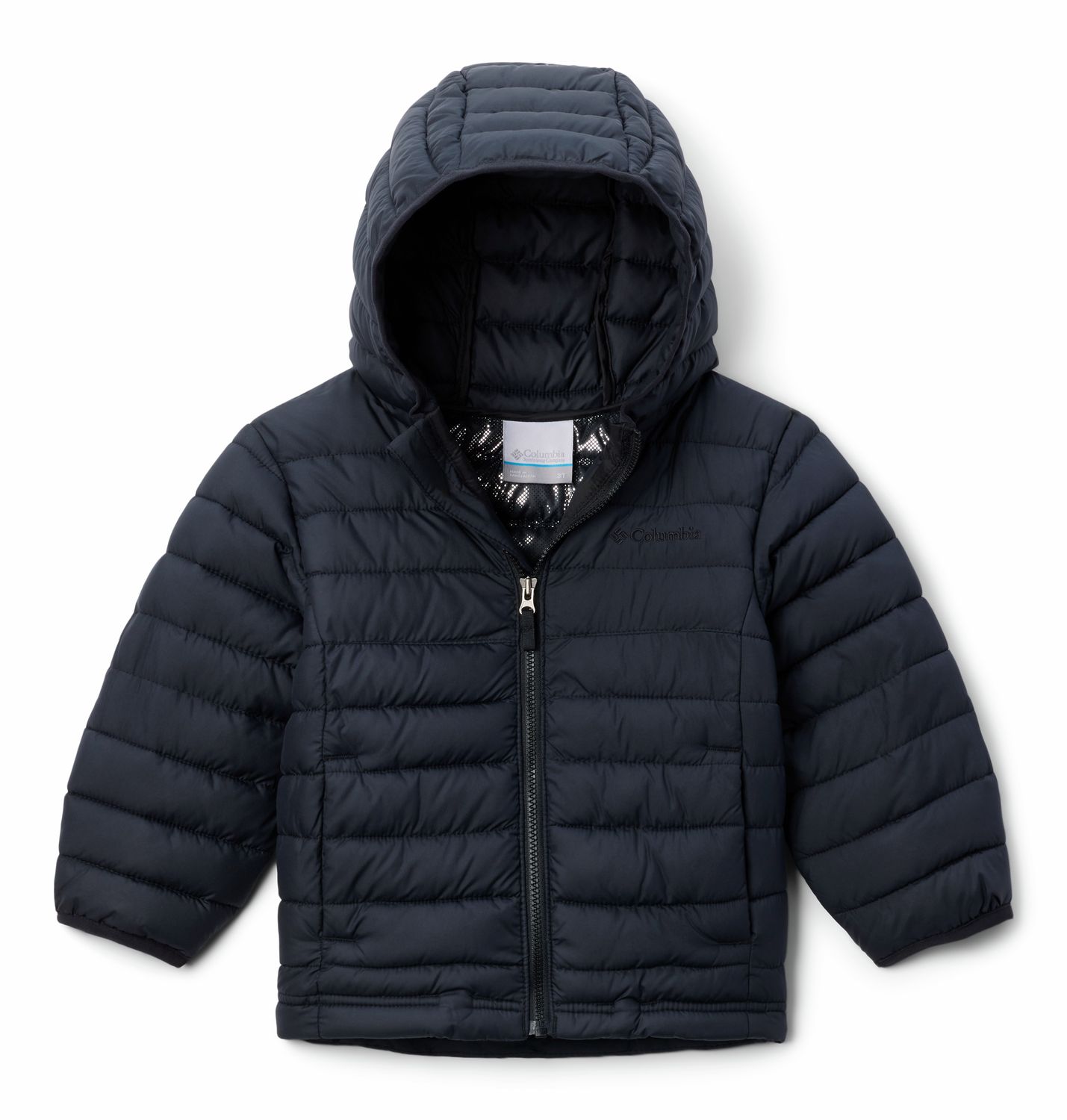 MAIN IMAGE OF COLUMBIA YOUTH BOYS POWDER LITE™ II HOODED WINTER JACKET IN BLACK 2T WITH WARM INSULA…