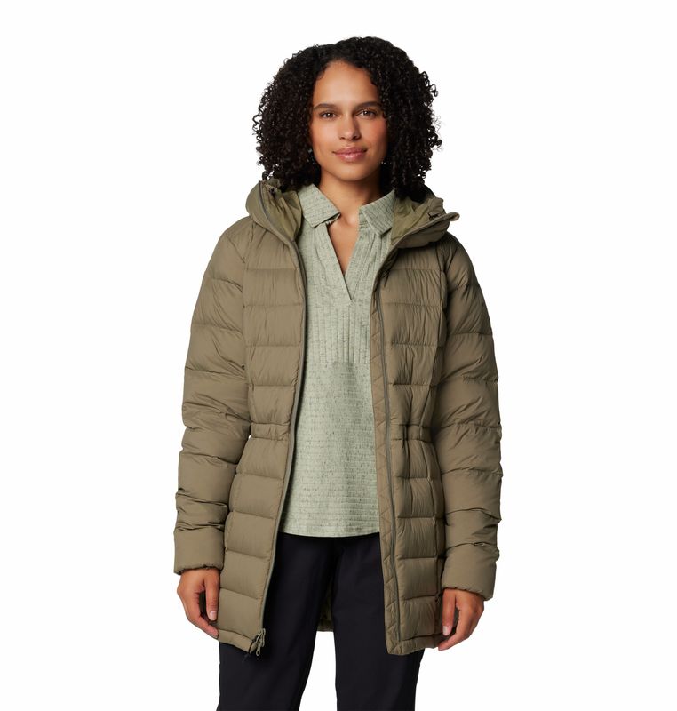 FRONT VIEW OF COLUMBIA WOMENS ARDENWOOD™ MID DOWN WINTER JACKET FEATURES WATER REPELLENCY AND DOWN …