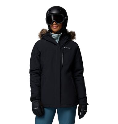 FRONT VIEW OF COLUMBIA WOMENS AVA ALPINE™ II INSULATED WINTER JACKET FEATURES BREATHABLE WATERPROOF…