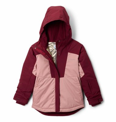 FRONT VIEW OF COLUMBIA YOUTH GIRLS MIGHTY MOGUL™ III WINTER JACKET FEATURES BREATHABLE WATERPROOFIN…