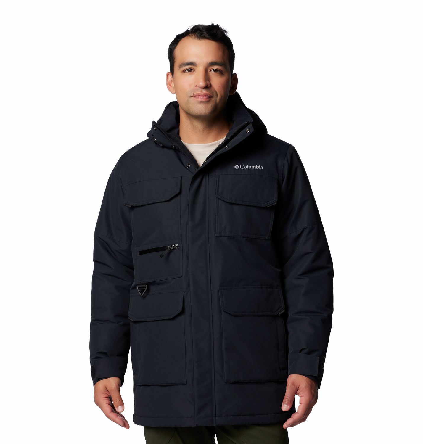 MAIN IMAGE OF COLUMBIA MENS LANDROAMER™ II PARKA IN BLACK SMALL WITH REMOVABLE HOOD AND MAXIMUM WAR…