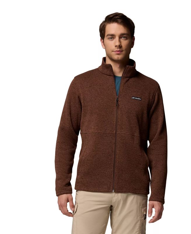 FRONT VIEW OF COLUMBIA MENS ALTO PASS™ FULL ZIP FLEECE SWEATER FEATURES ZIPPERED HAND POCKETS, WARM…