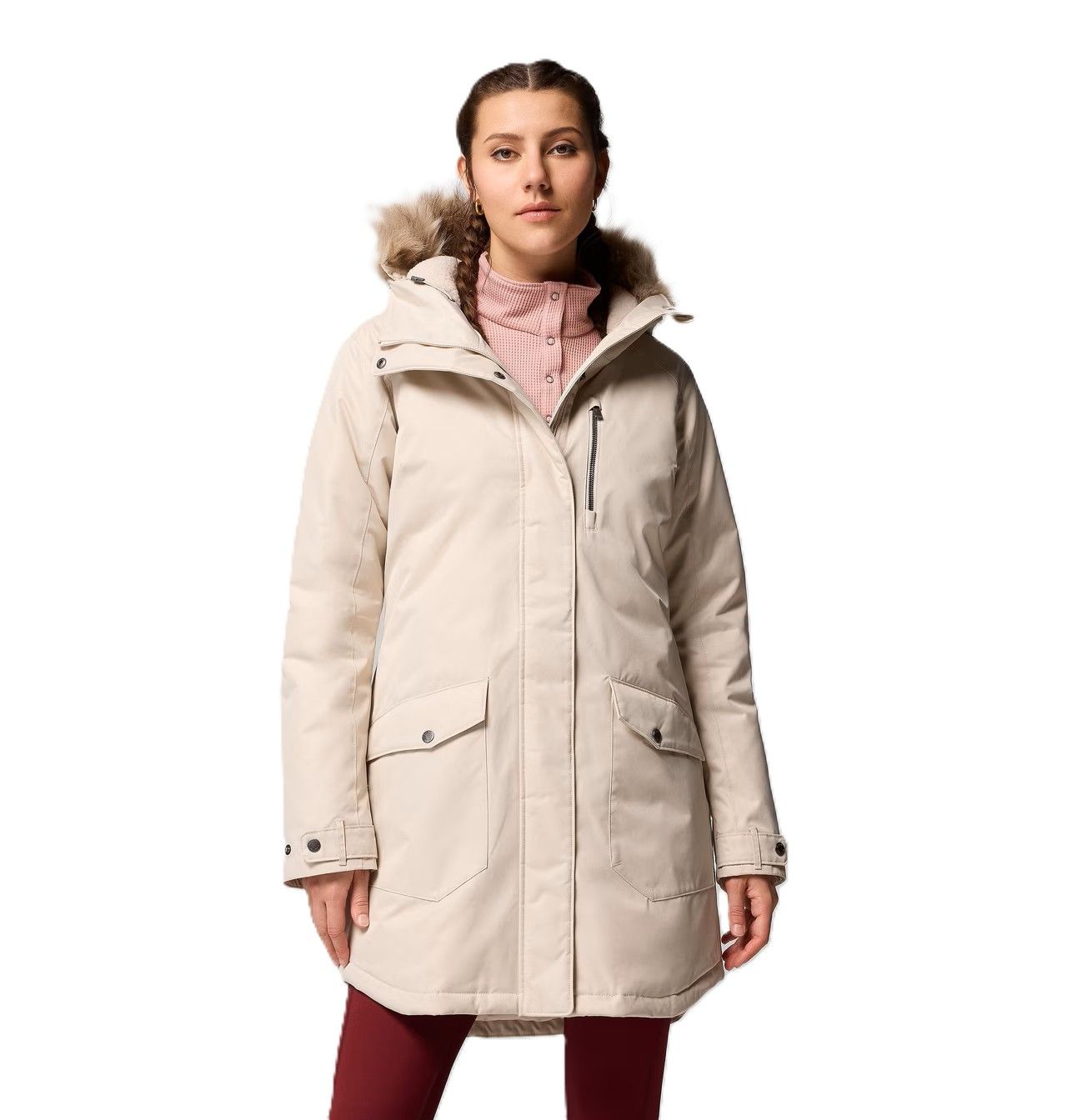 MAIN IMAGE OF COLUMBIA WOMENS SUTTLE MOUNTAIN™ LONG INSULATED WINTER JACKET IN DARK STONE XS WITH M…