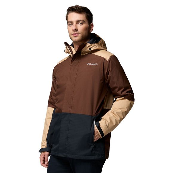 FRONT VIEW OF COLUMBIA MENS POINT PARK™ INTERCHANGE WINTER JACKET FEATURES 3-IN-1 DESIGN AND WATERP…