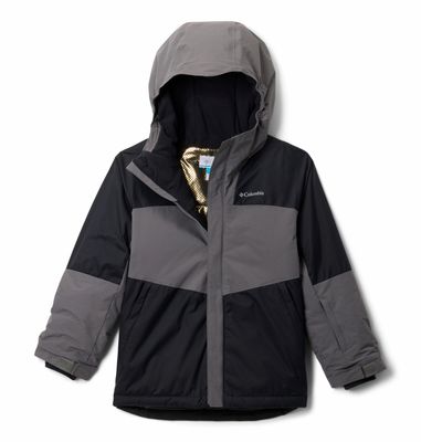 FRONT VIEW OF COLUMBIA YOUTH BOYS MIGHTY MOGUL™ III WINTER JACKET FEATURES BREATHABLE WATERPROOFING…
