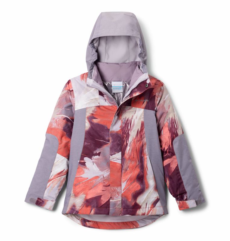 FRONT VIEW OF COLUMBIA YOUTH GIRLS WHIRLIBIRD™ III INTERCHANGE WINTER JACKET FEATURES 3-IN-1 DESIGN…