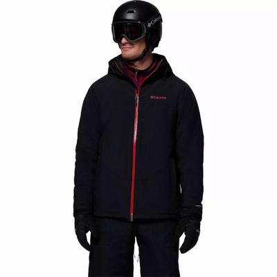 FRONT VIEW OF COLUMBIA MENS POWDER PRIME™ WINTER JACKET FEATURES BREATHABLE WATERPROOFING AND MAXIM…