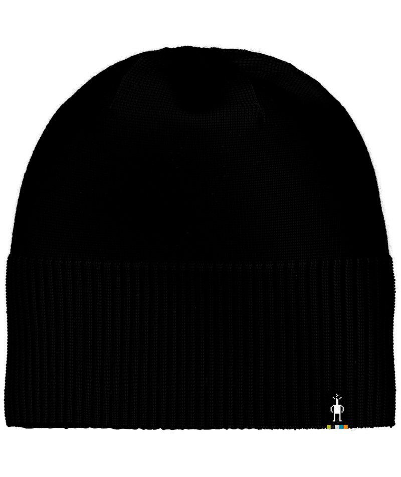 SMARTWOOL UNISEX FLEECE LINED WINTER HAT, Color: BLACK, Size: O/S