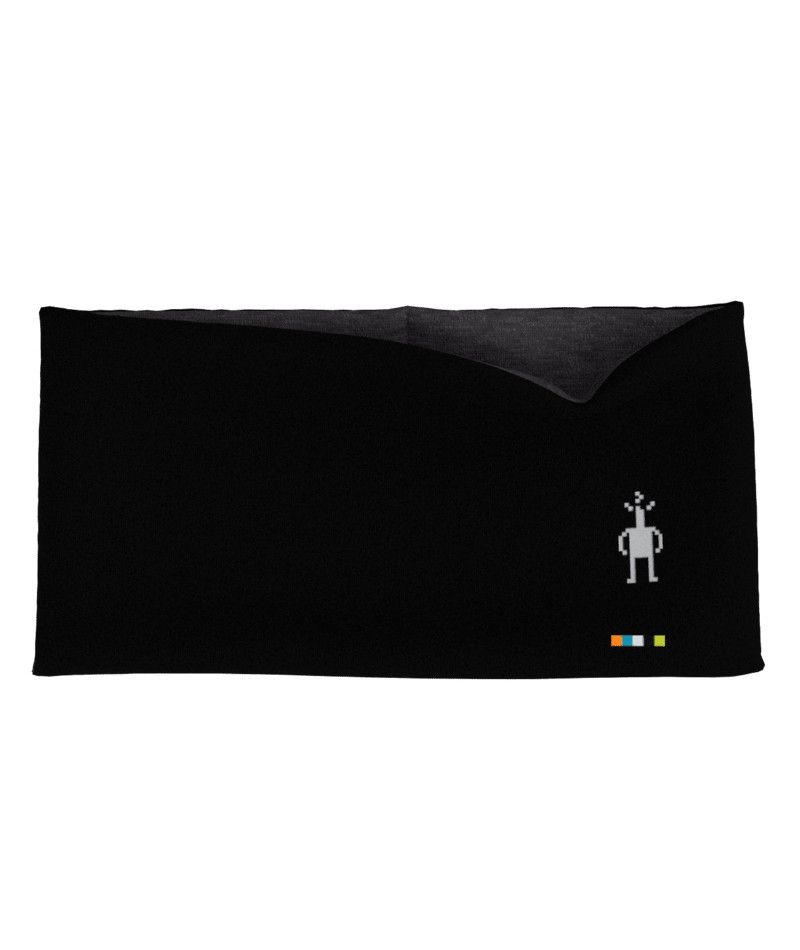 SMARTWOOL UNISEX THERMAL MERINO REVERSIBLE HEADBAND, Color: BLACK/CHARCOAL HEATHER, Size: O/S